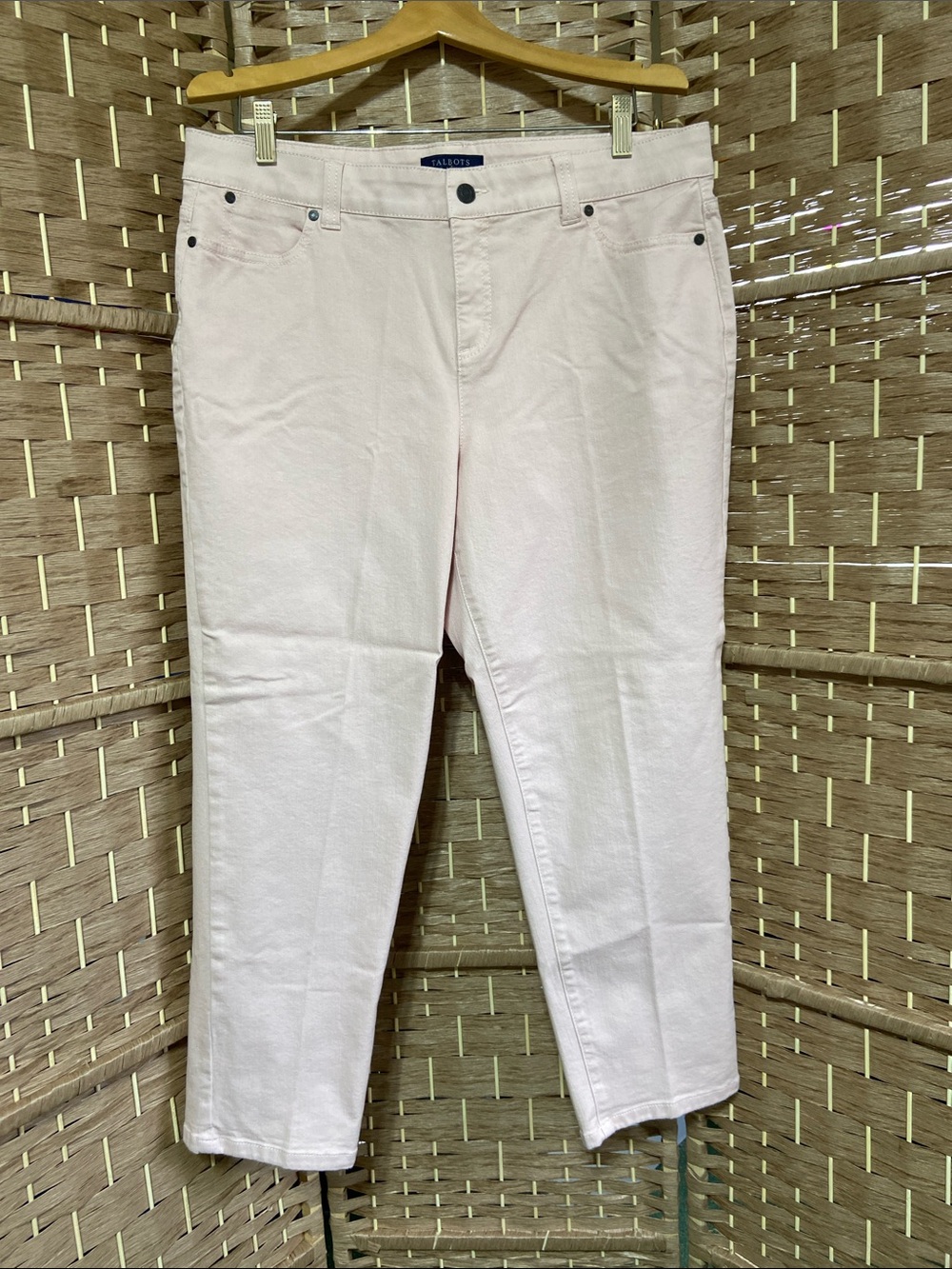 Talbots Simply Flattering 5-Pocket Jeans Pink Excellent Condition Size 16P